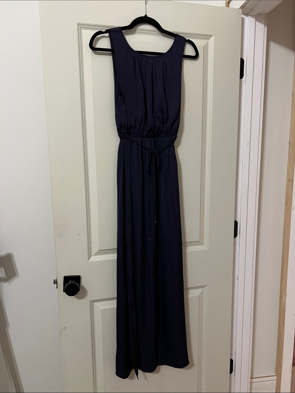 GAP Navy Sleeveless Maxi Dress with Waist Tie